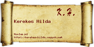 Kerekes Hilda névjegykártya